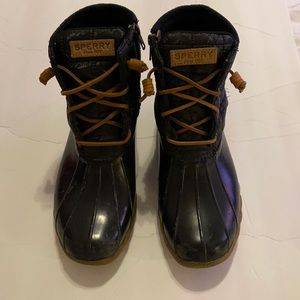 Sperry rain boots black size 9